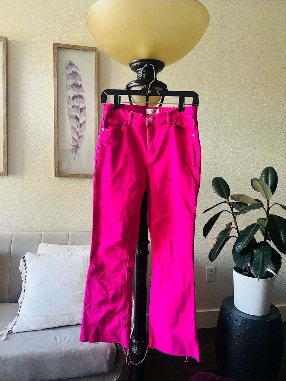 Harper Hot Pink Wide Leg Jeans